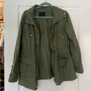 Army green jacket, size large